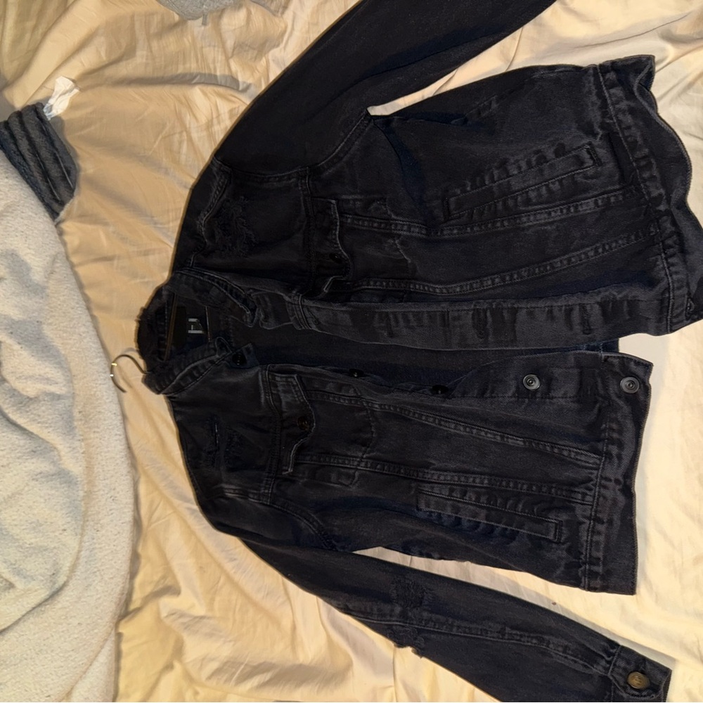 Forever 21 Charcoal Denim Jacket